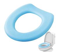 Housse de toilette - Coussin de toilette chaud épais imperméable - Couverture de salle de bain - Coussin de couvercle de machine à laver avec crochet et boucle - Accessoire de bain confortable pour la