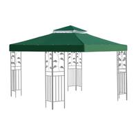 Housse de toit de rechange uniquement - Toile de toit imperméable double couche de 3 x 3 m, 2,5 x 2,5 m, housse de rechange pour tonnelle, polyester double niveau pour jardin, terrasse, grill