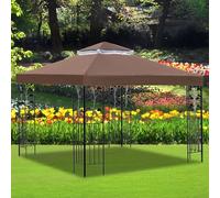 Housse De Toit De Remplacement pour Gazebo,Bâche De Canopée De Rechange pour Gazebo | Toile Imperméable Double Couche 3x3m pour Jardin, Terrasse, Patio, Barbecue Et Extérieur