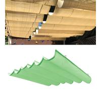 Housse de toit rétractable imperméable pour extérieur - Protection UV verte - Voile d'ombrage pour terrasse et balcon - Assemblage facile - Motif vague rectangulaire (1,2 m)