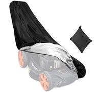 Housse de tondeuse à gazon, 76x25x57x44 pouces fibres de polyester 210D imperméable, anti-intempéries, cache anti-poussière, housse de protection en bâche de tondeuse à gazon