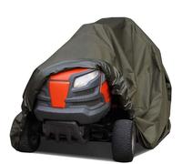 Housse de tondeuse à gazon autoportée, imperméable, résistante aux UV, à la poussière et au vent for le rangement de la tondeuse à gazon extérieure avec sac de rangement(Green,S(170*61*117CM))