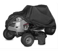 Housse de tracteur imperméable et résistante aux UV pour une utilisation en intérieur et en extérieur - Compatible avec la plupart des tracteurs de jardin RideOn (noir XL)