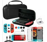 Housse De Transport 15 En 1 Pour Nintendo Switch, Étui De Protection D'écran, Câble De Chargement, Capuchons De Poignée Pour Pouce, Accessoires Ns