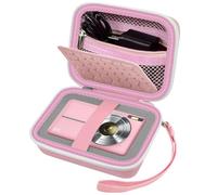 Housse de transport compacte pour appareil photo numérique, compatible avec CAMKORY, Kodak Pixpro, Canon PowerShot ELPH, Sony DSCW Series pour voyage, rose, rose, L, Décontracté