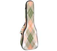 Housse de transport élégante en forme de libellule dorée de 58,4 cm avec rembourrage de ligne pour ukulélé avec rangement et poignée épaisse, Multicolore 02, 25.9x9x3.1in/66x23x8cm, Organiseur de sac