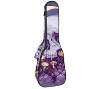 Housse de transport esthétique pour ukulélé 58,4 cm avec rangement et poignée épaisse Motif tête de mort et champignon, Multicolore 06, 25.9x9x3.1in/66x23x8cm, Organiseur de sac
