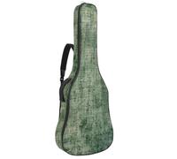 Housse de transport imperméable pour guitare acoustique 101/104/106 cm avec couche de protection et plusieurs poches, texture vintage mouchetée verte, Multicolore #05, 42.9x16.9x4.7 in, Sac pour