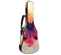 Housse de transport imperméable pour guitare acoustique, 101,6 cm, 101,6 cm, plusieurs poches, couche de protection en éponge, feuilles de noix de coco, Multicolore #08, 42.9x16.9x4.7 in, Sac pour