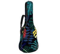 Housse de transport imperméable pour guitare acoustique, 101,6 cm, 101,6 cm, plusieurs poches, couche de protection en éponge, feuilles de noix de coco, Multicolore #05, 42.9x16.9x4.7 in, Sac pour