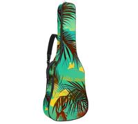 Housse de transport imperméable pour guitare acoustique, 101,6 cm, 101,6 cm, plusieurs poches, couche de protection en éponge, feuilles de noix de coco, Multicolore #02, 42.9x16.9x4.7 in, Sac pour
