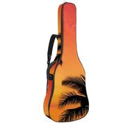 Housse de transport imperméable pour guitare acoustique, 101,6 cm, 101,6 cm, plusieurs poches, couche de protection en éponge, feuilles de noix de coco, Multicolore #03, 42.9x16.9x4.7 in, Sac pour