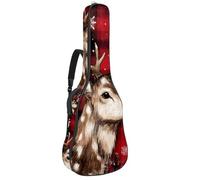 Housse de transport imperméable pour guitare électrique classique, canne à sucre d'orge de Noël et flocons de neige, Multicolore 06, 42.9x16.9x4.7 in, Sac à dos décontracté