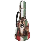 Housse de transport imperméable pour guitare électrique classique, canne à sucre d'orge de Noël et flocons de neige, Multicolore 04, 42.9x16.9x4.7 in, Sac à dos décontracté