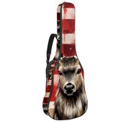 Housse de transport imperméable pour guitare électrique classique, canne à sucre d'orge de Noël et flocons de neige, Multicolore 10., 42.9x16.9x4.7 in, Sac à dos décontracté