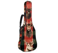 Housse de transport imperméable pour guitare électrique classique, canne à sucre d'orge de Noël et flocons de neige, Multicolore 03., 42.9x16.9x4.7 in, Sac à dos décontracté
