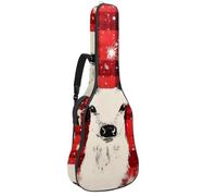 Housse de transport imperméable pour guitare électrique classique, canne à sucre d'orge de Noël et flocons de neige, Multicolore 05, 42.9x16.9x4.7 in, Sac à dos décontracté