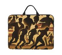 Housse de transport imperméable pour ordinateur portable de 14" avec silhouette de footballeurs - Pour homme et femme
