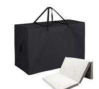 Housse de transport pliable pour matelas - Pochette de lit d'appoint à trois volets avec poignées - Housse de transport à trois volets en mousse à mémoire de forme | pour voyage, déménagement