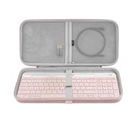 Housse de Transport pour Clavier Geekria, Compatible avec Logitech MK470 Slim / K585 / K580 Clavier et Combo Souris, Sac de Voyage Protecteur à Coque Rigide (Rose)