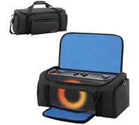 Housse de transport pour enceinte JBL PartyBox On-The-Go/Essential - Imperméable et anti-chocs - Avec bandoulière et poignée - Compartiments pour microphone et accessoires - Noir (sac uniquement)
