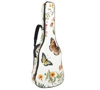 Housse de transport pour guitare 101,6 cm, 104,7 cm, 106,7 cm, rembourrage doux en éponge de 1 cm d'épaisseur pour guitare acoustique, électrique, guitare classique, ligne tropicale colorée Monstera