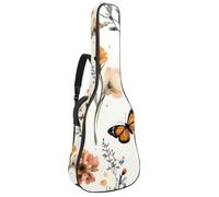 Housse de transport pour guitare 101,6 cm, 104,7 cm, 106,7 cm, rembourrage doux en éponge de 1 cm d'épaisseur pour guitare acoustique, électrique, guitare classique, ligne tropicale colorée Monstera