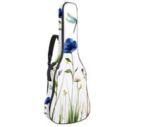 Housse de transport pour guitare 101,6 cm, 104,7 cm, 106,7 cm, rembourrage doux en éponge de 1 cm d'épaisseur pour guitare acoustique, électrique, guitare classique, ligne tropicale colorée Monstera
