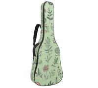 Housse de transport pour guitare acoustique avec double bandoulière réglable et boucle de suspension arrière Motif fleur de lotus Rose 101,6 cm, Multicolore 07, 42.9x16.9x4.7 in, Sac à dos décontracté