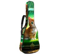 Housse de transport pour guitare acoustique, magnifique étui pour guitares de 101,6 cm, 101,6 cm, étanche avec couche de protection, motif chouette boule de cristal, Multicolore #07, 42.9x16.9x4.7 in,