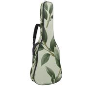 Housse de transport pour guitare acoustique, motif feuille de Monstera verte et plante tropicale 101,6 cm, 101,6 cm, 106,7 cm avec double bandoulière réglable et boucle de suspension arrière