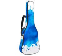 Housse de transport pour guitare acoustique Motif libellules bleues volant autour de pissenlits 101,6 cm 101,6 cm 106,7 cm avec double bandoulière réglable et boucle de suspension arrière, Multicolore