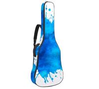 Housse de transport pour guitare acoustique Motif libellules bleues volant autour de pissenlits 101,6 cm 101,6 cm 106,7 cm avec double bandoulière réglable et boucle de suspension arrière, Multicolore