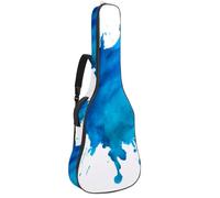 Housse de transport pour guitare acoustique Motif libellules bleues volant autour de pissenlits 101,6 cm 101,6 cm 106,7 cm avec double bandoulière réglable et boucle de suspension arrière, Multicolore