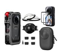 Housse de transport pour Insta 360 X6 (cadre + capuchon d'objectif) / protection d'objectif en verre optique de qualité supérieure / kit d'accessoires de protection d'écran et sac portable pour