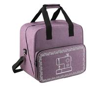 Housse de transport pour machine à Oxford 600D Gris Poids 890 g | Sac résistant avec grande capacité, compatible avec la plupart des machines et Brother, domestique ou portable, pourpre
