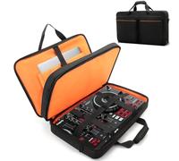 Housse de transport pour manette de DJ, compatible avec DDJ-FLX4/200/400 | Sacoche de manette DJ avec plusieurs compartiments pour ordinateurs portables jusqu'à 39,6 cm - Bandoulière réglable - Pour