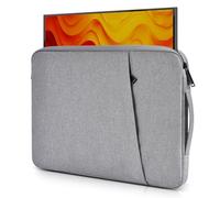 Housse de transport pour moniteur portable 17,3" compatible avec la plupart des écrans portables de 17,3", sac de protection rembourré de voyage, gris clair
