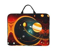 Housse de transport pour ordinateur portable 14" Motif système solaire Jupiter Saturne
