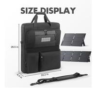 Housse de Transport pour Panneau Solaire Portable-Compatible EF ECOFLOW/BLUETTI/Anker/Renogy - Anti-Rayures,Étanche,Multi-Poches
