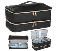 Housse de transport pour sèche-cheveux, compatible avec Dyson Airwrap, Shark FlexStyle et Revlon, sac de rangement à deux niveaux avec fermetures éclair pour accessoires, maison, salon, voyage