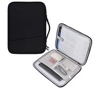 Housse de transport pour tablette 12-12,9" Samsung Galaxy Tab S10+ S9+ Plus/S8+/S7+ Plus/S7 FE, iPad Air M3 M2 2025/iPad Pro M4/Pro 12,9"/Microsoft Surface Go 2 12,5"/Pro 11 10 Noir