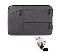 Housse de transport pour tablette de dessin graphique avec gant d'artiste compatible avec Wacom Intuos Pro Small PTH451 Medium PTH660 - Housse de protection imperméable et portable (gris sidéral)