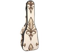 Housse de transport pour ukulélé 58,4 cm avec motif d'ancre rétro et nœuds en corde, rembourrage sans couture, housse de transport avec rangement et poignée épaisse, Multicolore 04, 25.9x9x3.1in