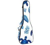 Housse de transport pour ukulélé 58,4 cm sans couture avec petits cœurs et pois rembourrés avec rangement et poignée épaisse, Multicolore 06, 25.9x9x3.1in/66x23x8cm, Organiseur de sac