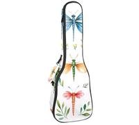 Housse de transport pour ukulélé 58,4 cm sans couture avec petits cœurs et pois rembourrés avec rangement et poignée épaisse, Multicolore 08, 25.9x9x3.1in/66x23x8cm, Organiseur de sac