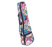 Housse de Transport pour Ukulélé Soprano, Paquet à Bandoulière | Plastique, une Poche Zippée, Sangle Réglable, pour Musiciens en Répétition et Déplacements Pluie