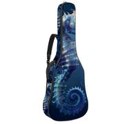 Housse de transport rembourrée en éponge douce pour guitare acoustique, électrique, basse classique, fleurs de lotus mystiques et libellules volantes, Multicolore 08, 42.9x16.9x4.7 in, Sac à dos