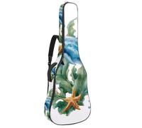 Housse de transport rembourrée en éponge douce pour guitare acoustique, électrique, basse classique, fleurs de lotus mystiques et libellules volantes, Multicolore 10., 42.9x16.9x4.7 in, Sac à dos