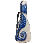 Housse de transport rembourrée en éponge douce pour guitare acoustique, électrique, basse classique, fleurs de lotus mystiques et libellules volantes, Multicolore 06, 42.9x16.9x4.7 in, Sac à dos